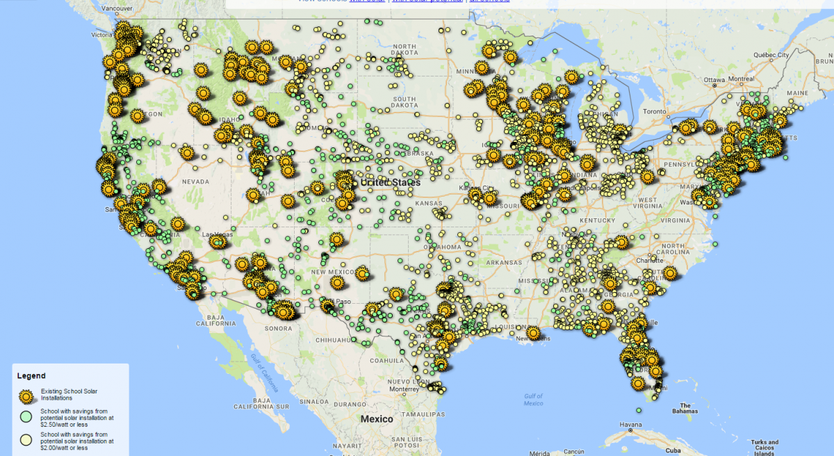 US Solar Schools Map