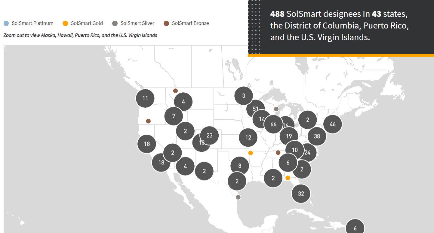 Designated SolSmart Cities